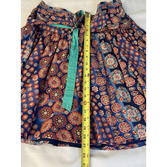 MARC JACOBS Faux Wrap Medallion Print Skirt Women 10 Tie A-Line Side Zip Lined - Picture 10 of 10